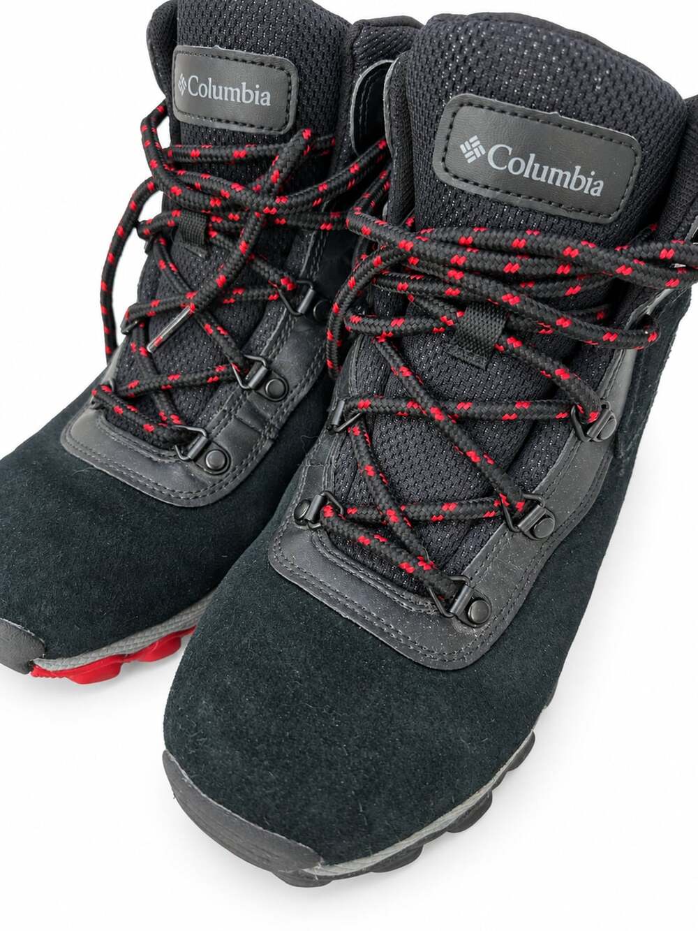 Columbia Newton Ridge Hiking Boots Black Red US 6
